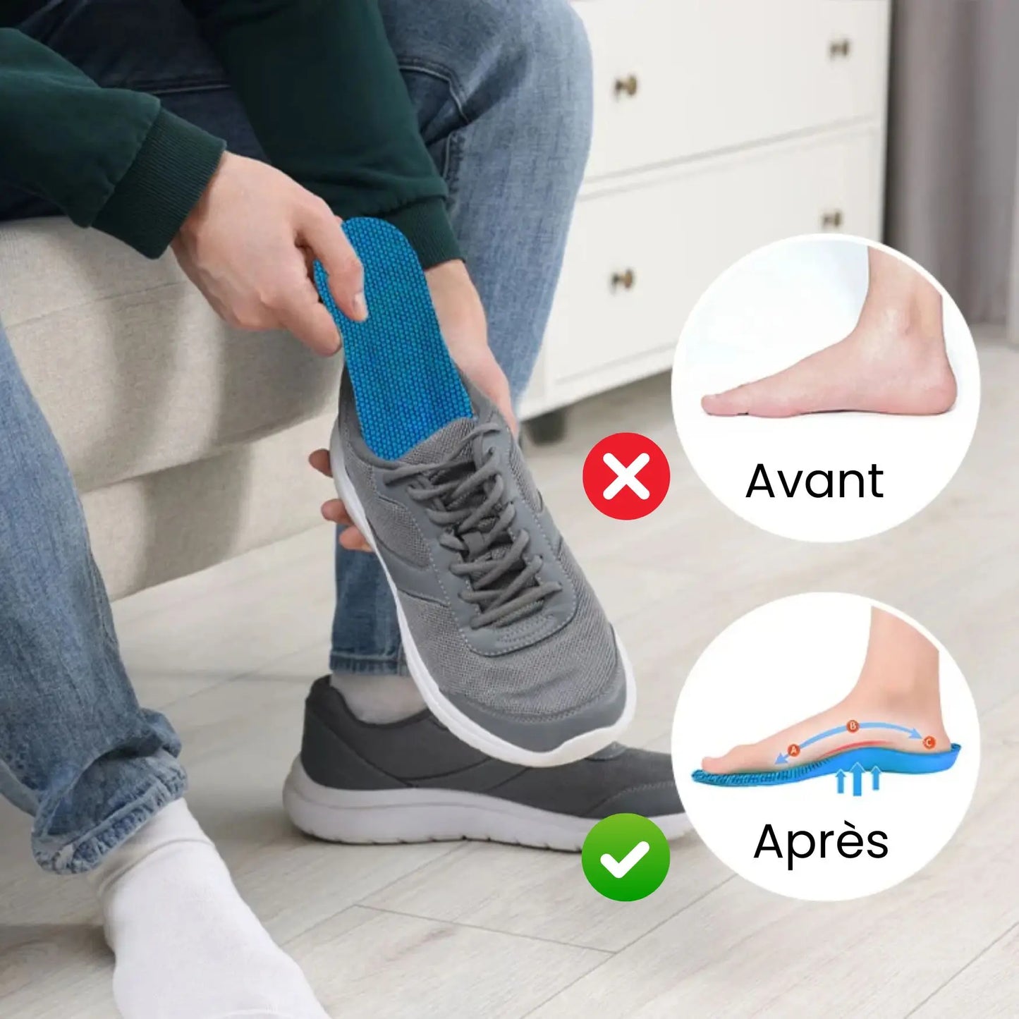Semelles OrthoStep™ - Une journée entière sans douleur