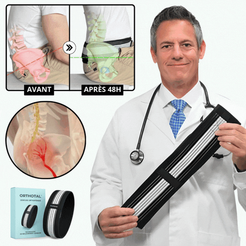 Ceinture Orthopédique | Élimine 95 % des douleurs lombaires en seulement 48 heures