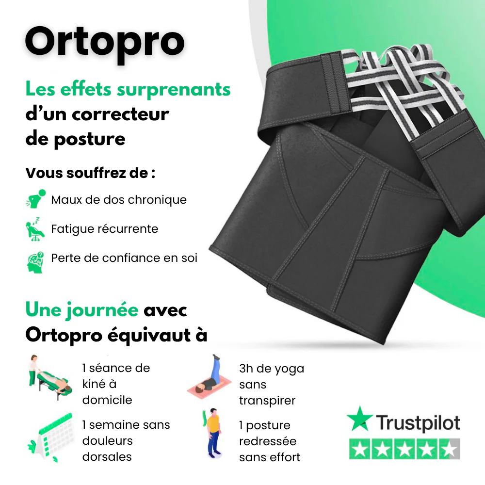 Ortopro™ Correcteur de posture anti-douleur